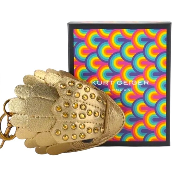 Kurt Geiger Eagle Head Bag Charm Bird Leather Coin Purse Keyring Key Chain NEW - Picture 11 of 11